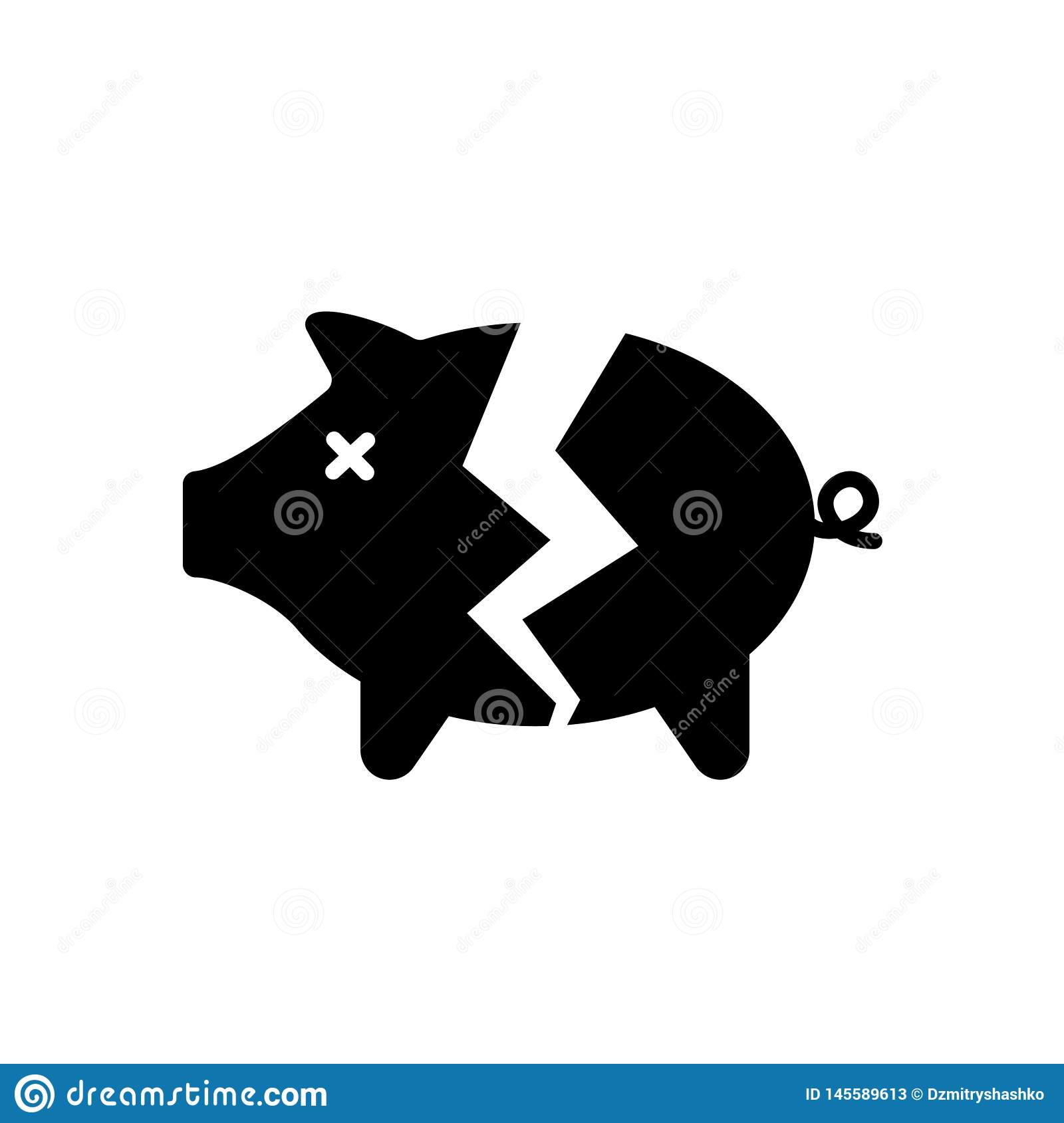 Detail Broken Piggy Bank Icon Nomer 10