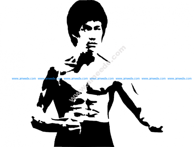 Detail Bruce Lee Vector Nomer 19