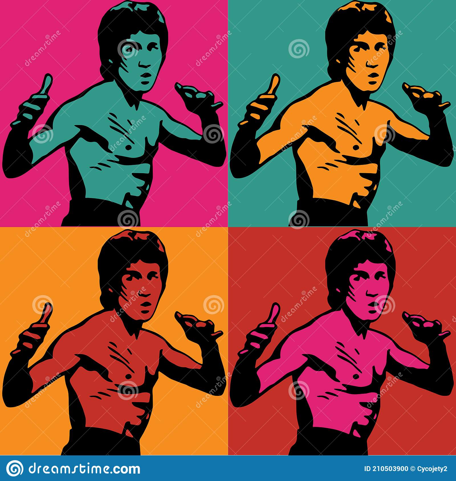 Detail Bruce Lee Vector Nomer 45