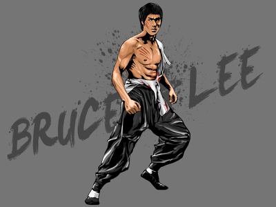 Detail Bruce Lee Vector Nomer 46