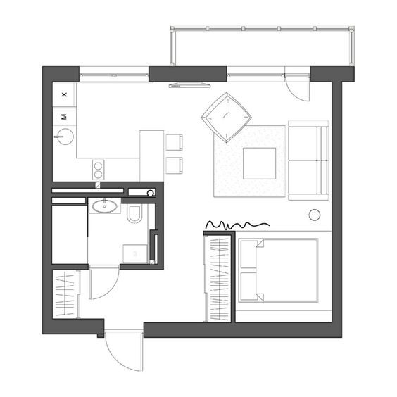 Detail Grundriss Loft Wohnung Nomer 7