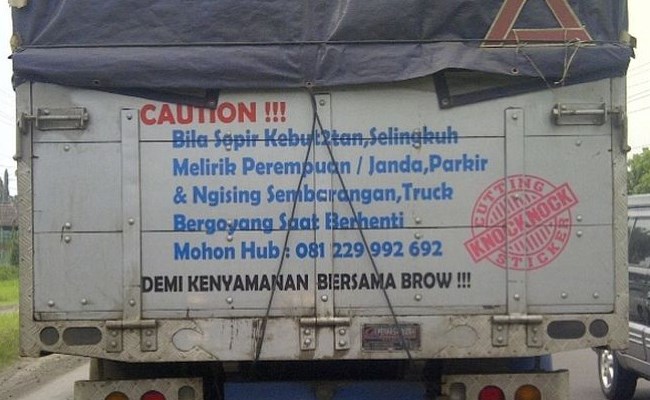 Detail Foto Tulisan Lucu Di Bak Truk Nomer 42