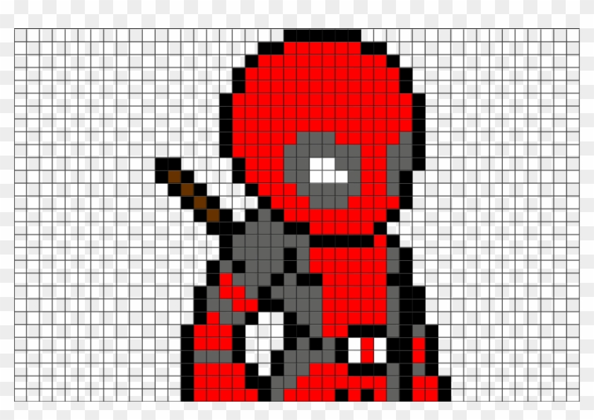 Detail Deadpool Pixel Art Nomer 10