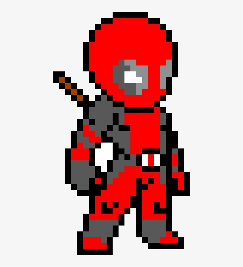 Detail Deadpool Pixel Art Nomer 4