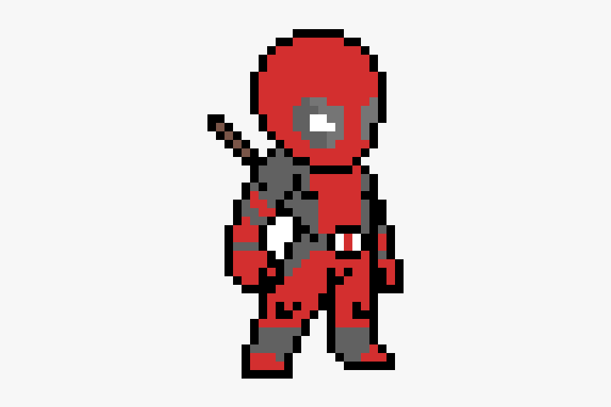 Detail Deadpool Pixel Art Nomer 8