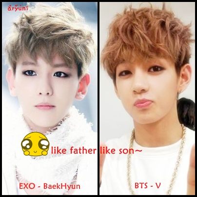 Detail Foto V Bts Dan Baekhyun Exo Nomer 2