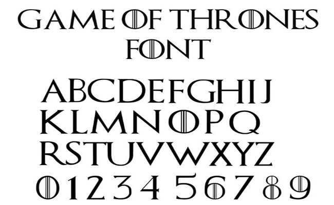 Detail Game Of Thrones Schriftart Nomer 21