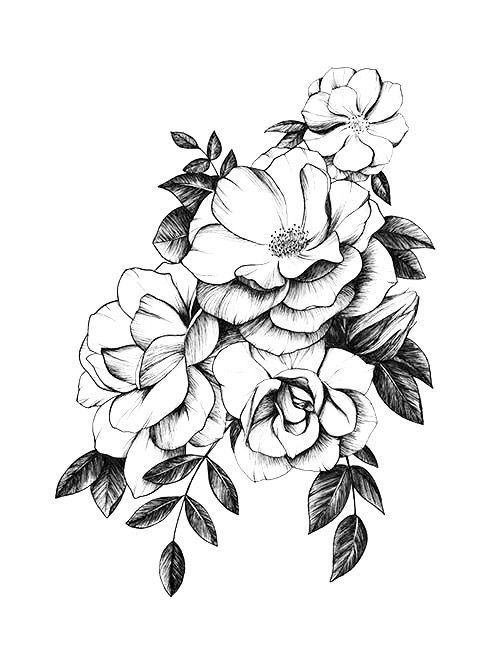 Blumen Tattoo Schulterblatt