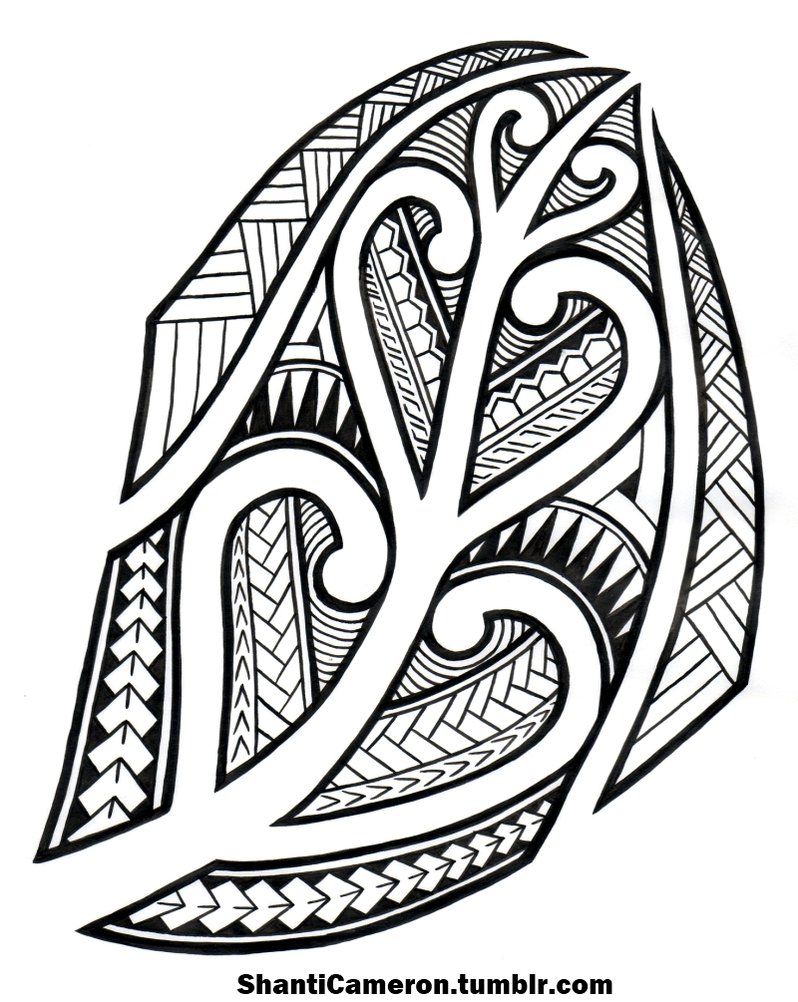 Detail Maori Tattoo Mit Schriftzug Nomer 8