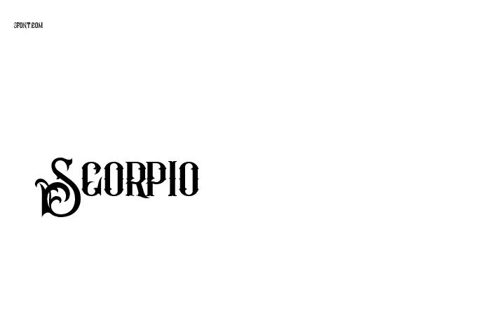Detail Scorpion Font Nomer 2