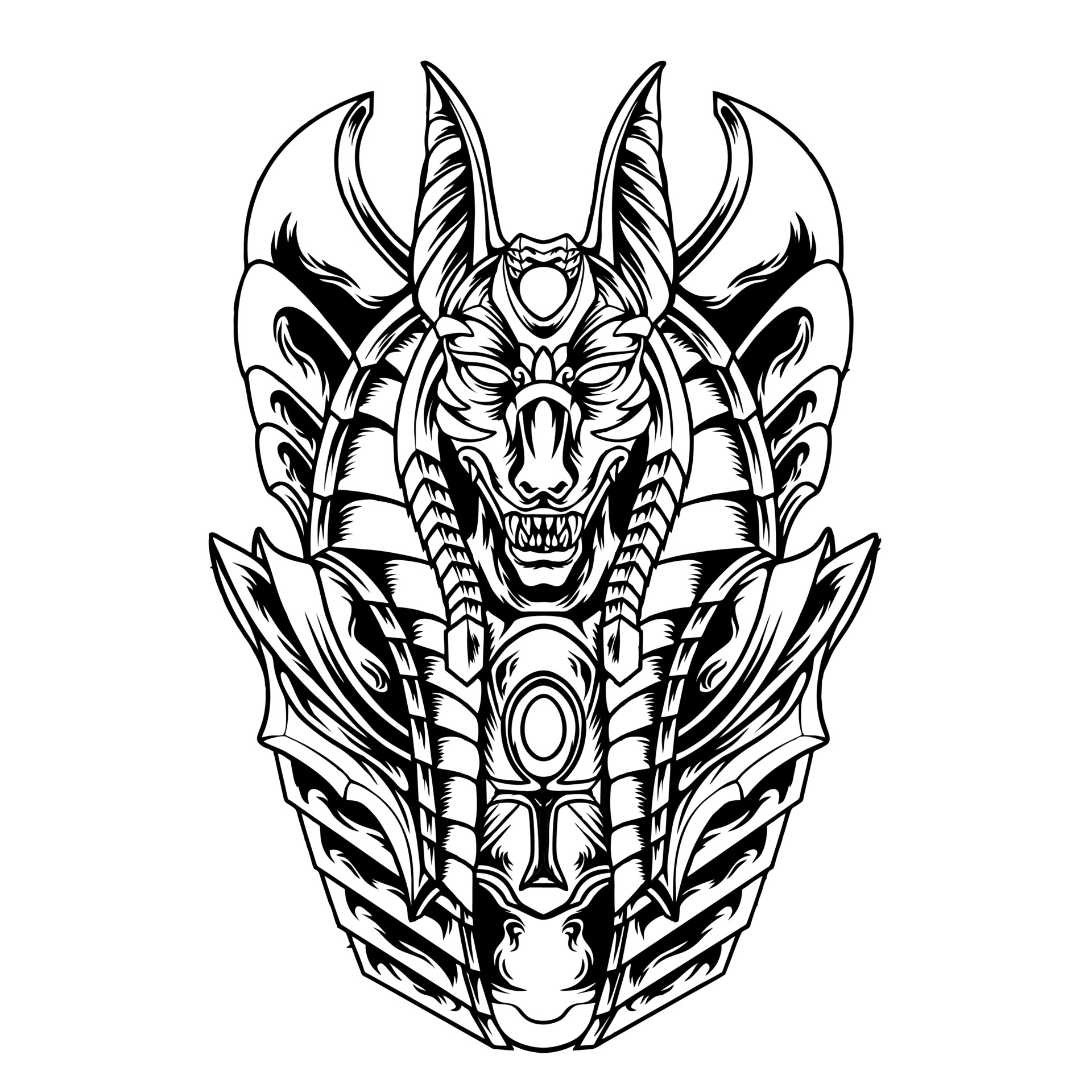 Detail Anubis Drawing Nomer 18
