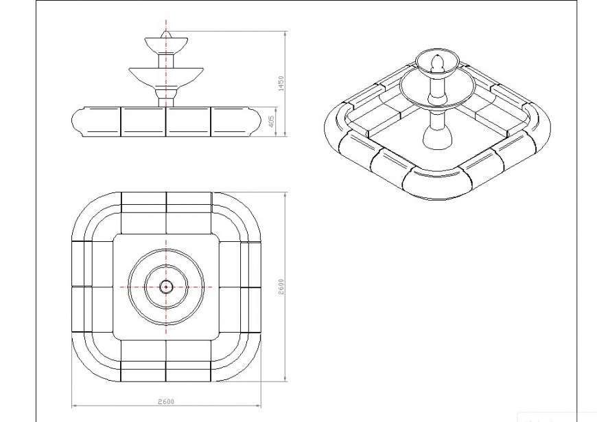 Detail Fountain Elevation Nomer 12