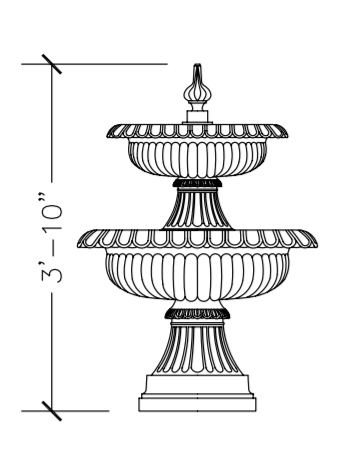 Detail Fountain Elevation Nomer 25