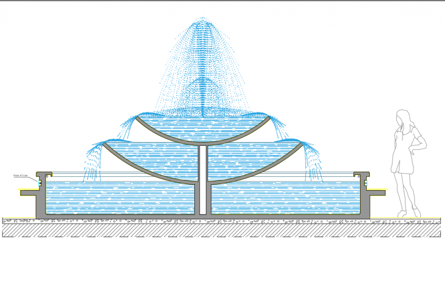 Detail Fountain Elevation Nomer 5