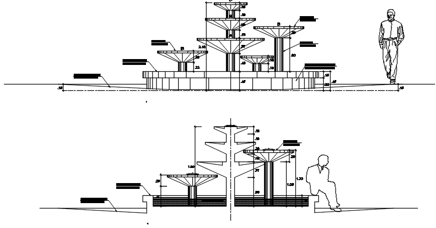 Detail Fountain Elevation Nomer 7