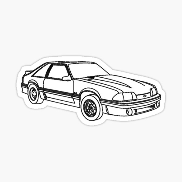 Detail Fox Body Mustang Silhouette Nomer 12