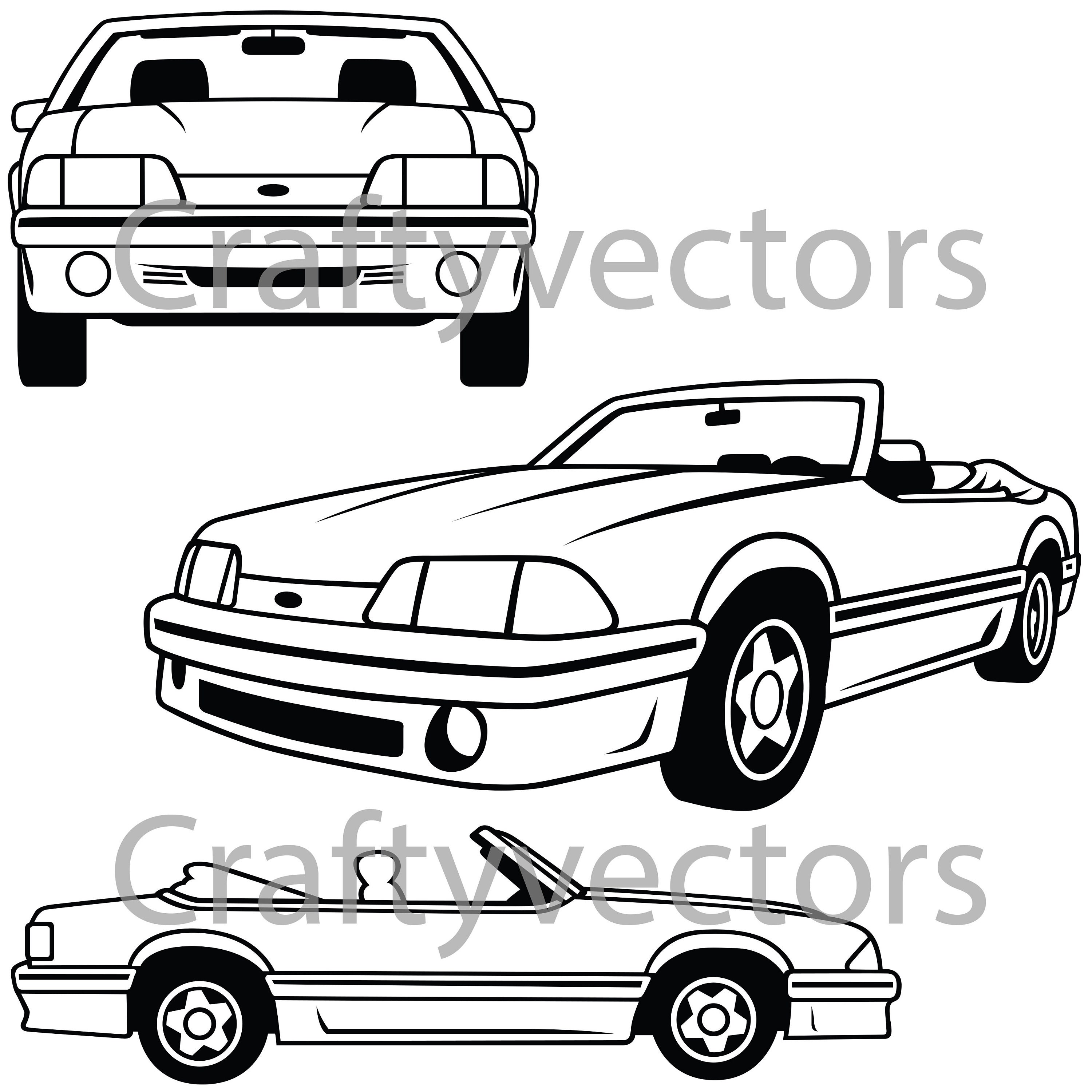 Detail Fox Body Mustang Silhouette Nomer 26