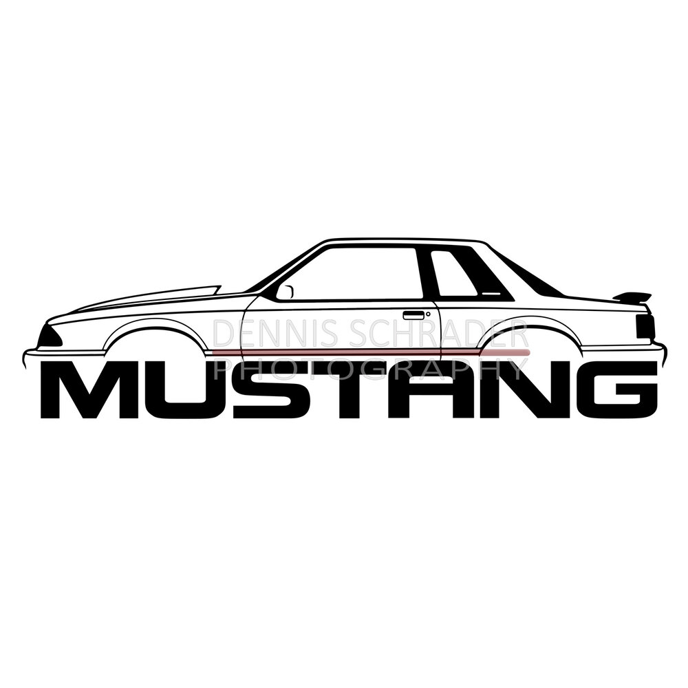 Detail Fox Body Mustang Silhouette Nomer 6