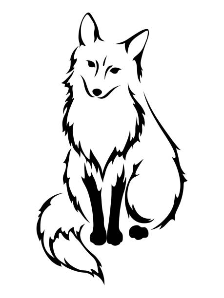 Fox Clipart Black And White - KibrisPDR