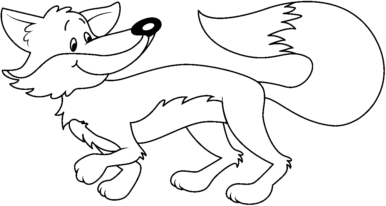 Detail Fox Clipart Black And White Nomer 17