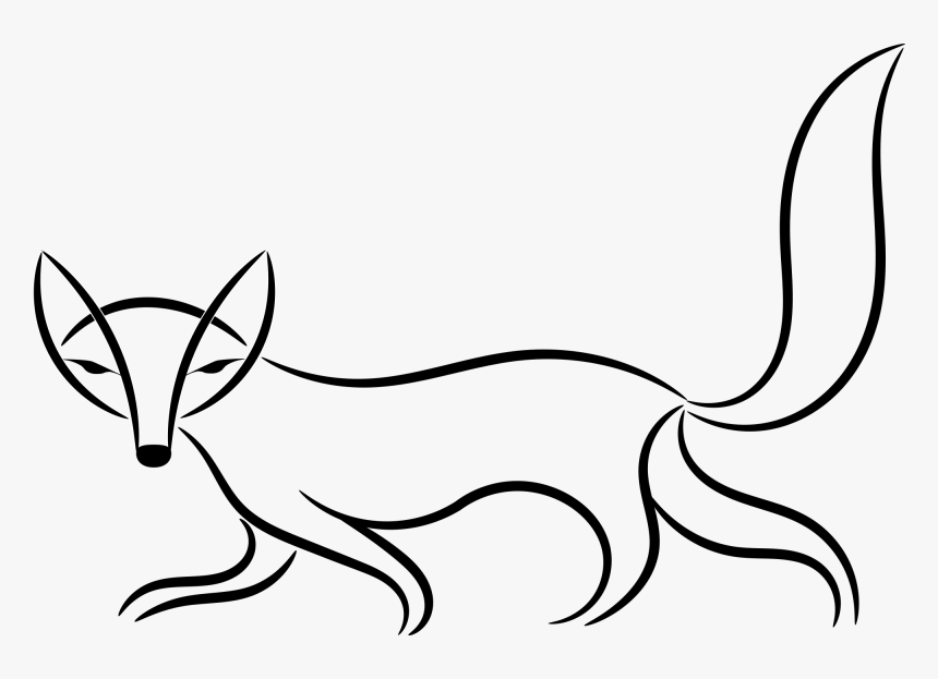 Detail Fox Clipart Black And White Nomer 19