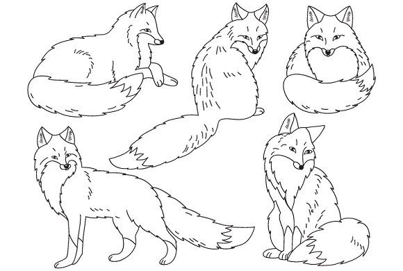 Detail Fox Clipart Black And White Nomer 20