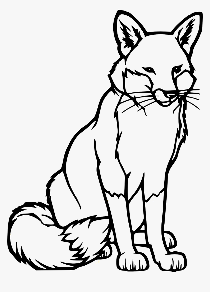 Detail Fox Clipart Black And White Nomer 3