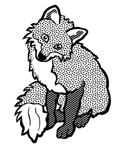 Detail Fox Clipart Black And White Nomer 47