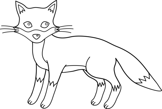 Detail Fox Clipart Black And White Nomer 8