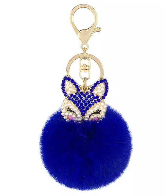 Detail Fox Fur Ball Keychain Nomer 40