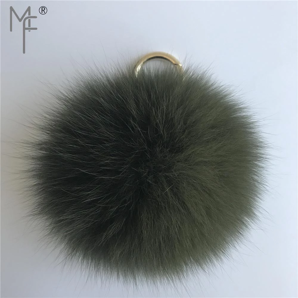 Detail Fox Fur Ball Keychain Nomer 46