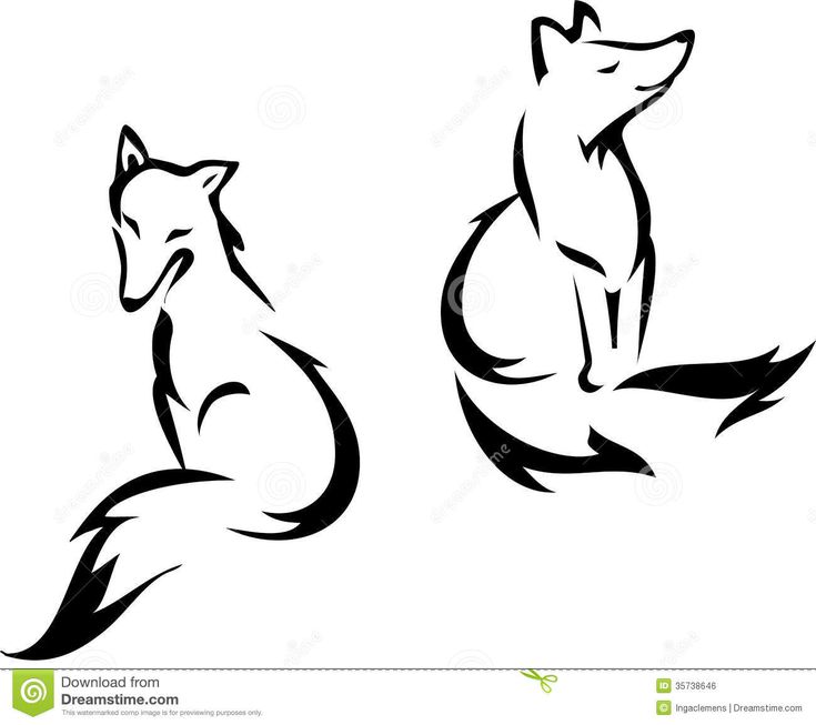 Detail Fox Silhouette Clip Art Nomer 23