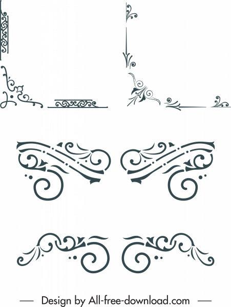 Detail Frame Border Vector Free Download Nomer 38