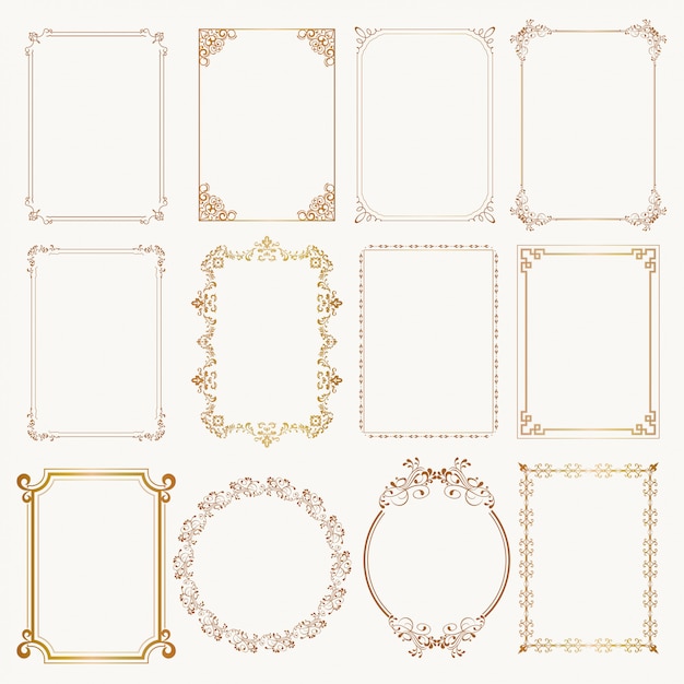 Detail Frame Border Vector Free Download Nomer 39