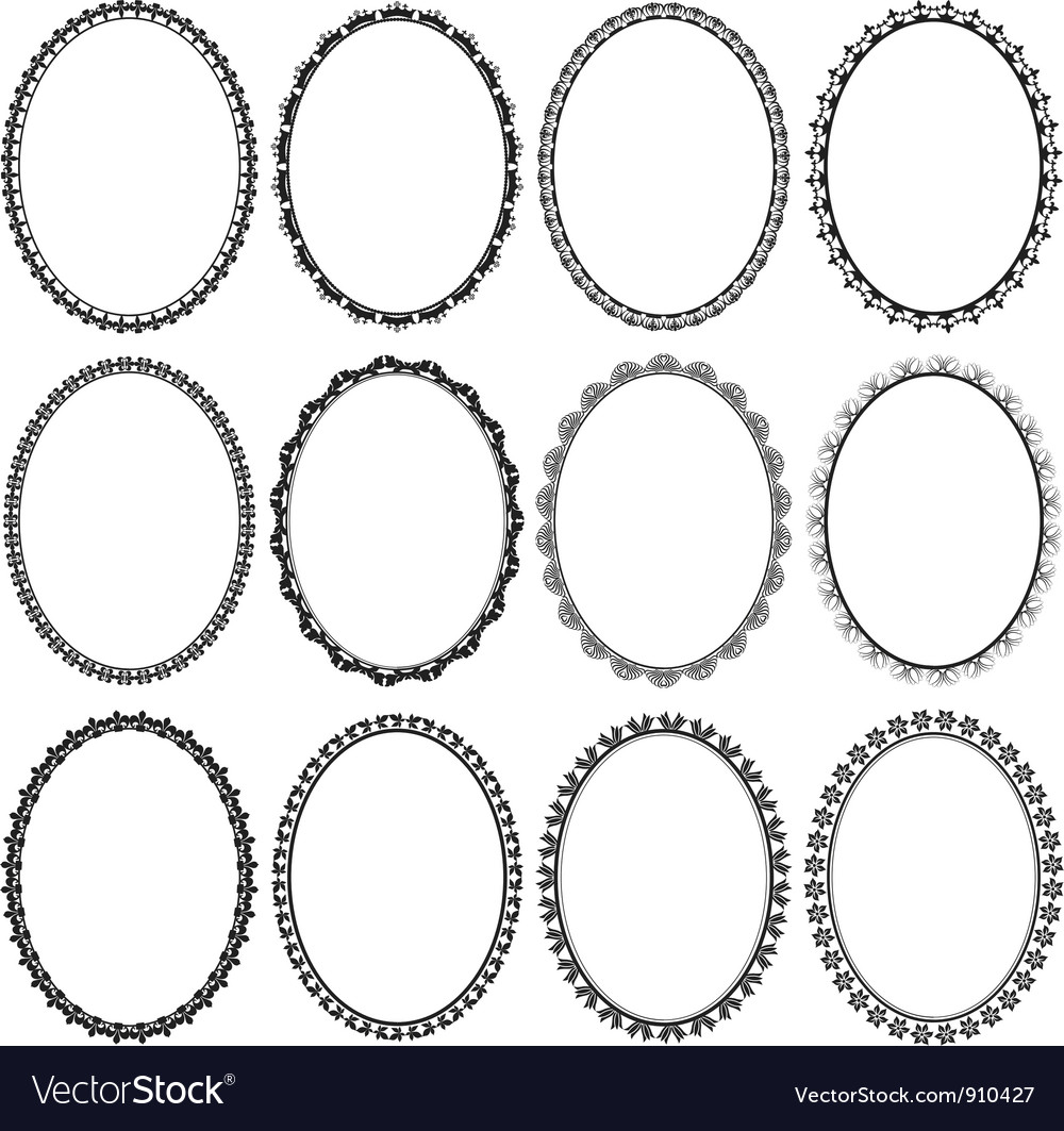 Detail Frame Bulat Vector Nomer 4