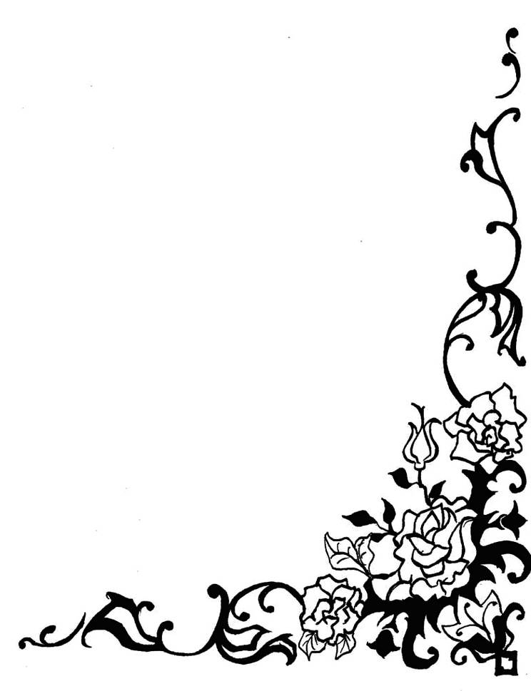 Detail Frame Bunga Hitam Putih Nomer 37