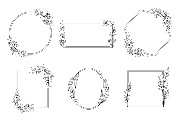 Detail Frame Floral Vector Png Nomer 21