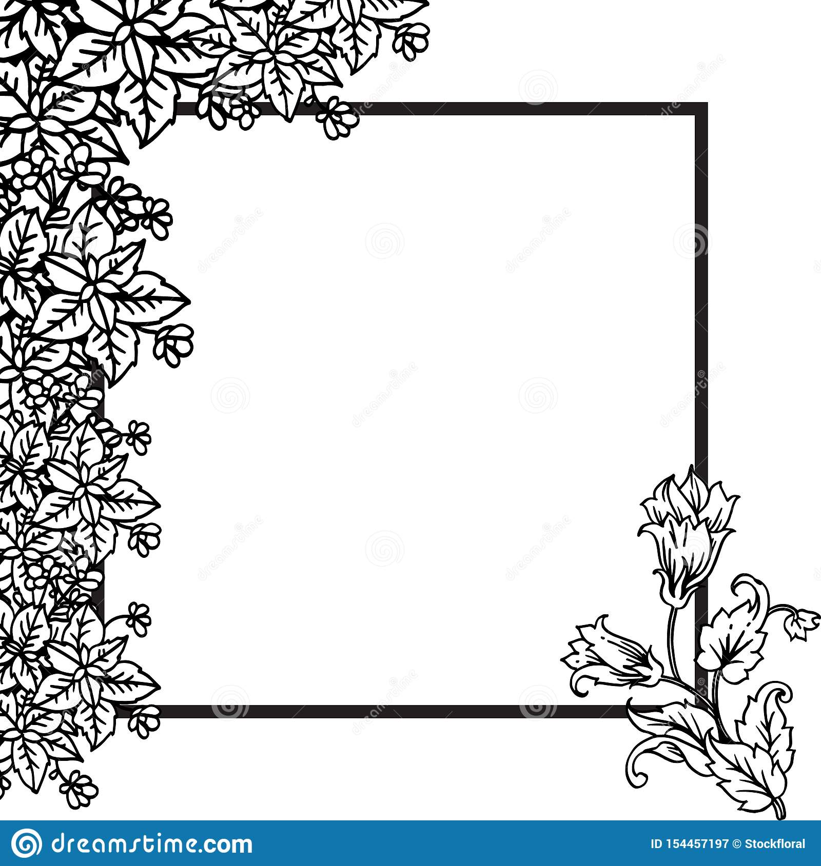 Detail Frame Flower Vector Nomer 17