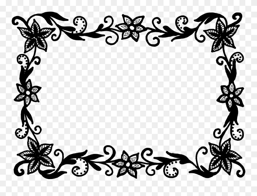 Detail Frame Flower Vector Nomer 19