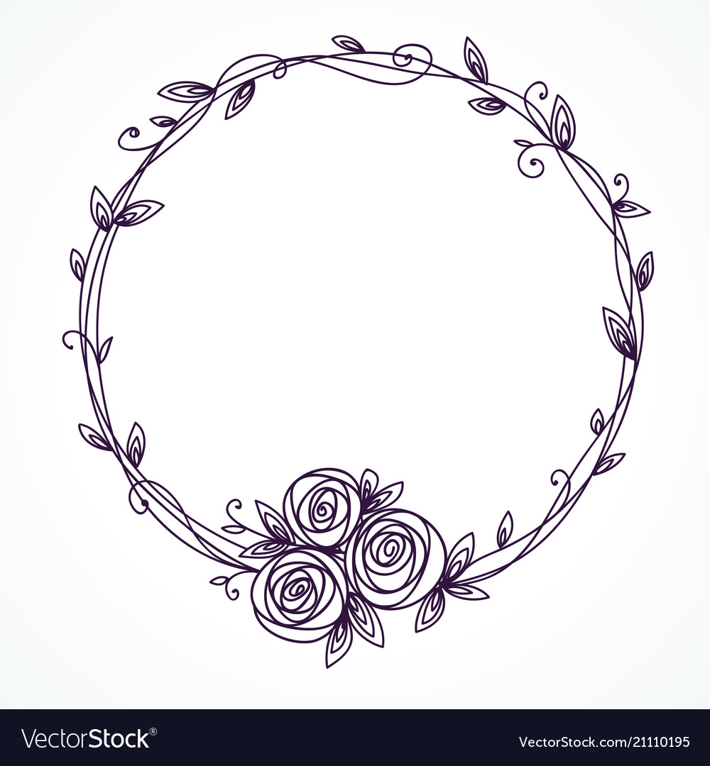 Detail Frame Flower Vector Nomer 44