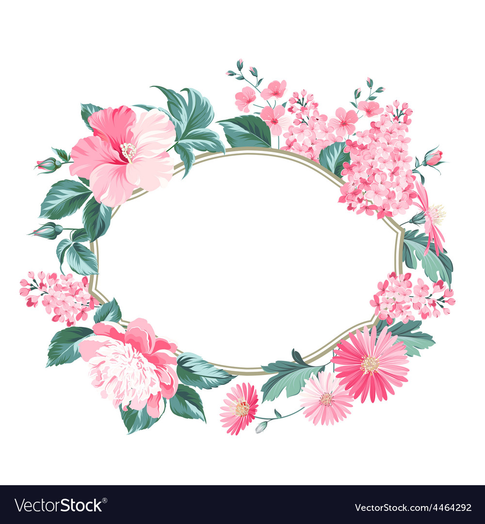 Detail Frame Flower Vector Nomer 45