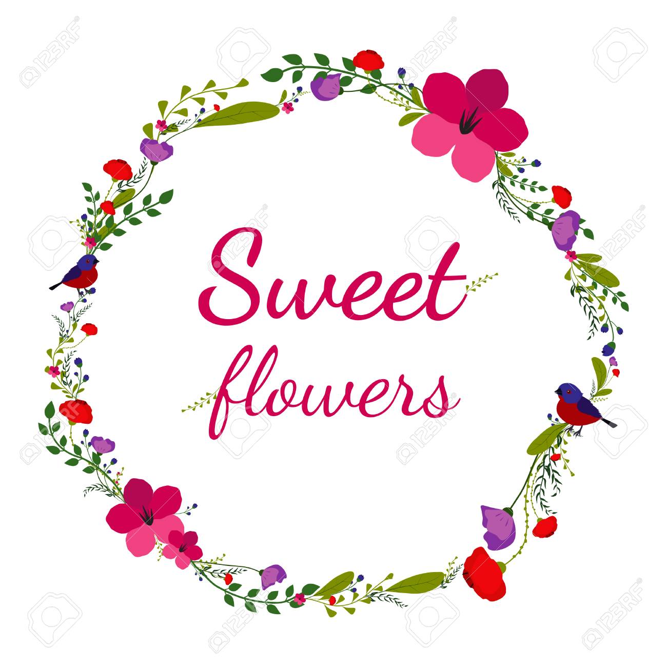 Detail Frame Flower Vector Nomer 47