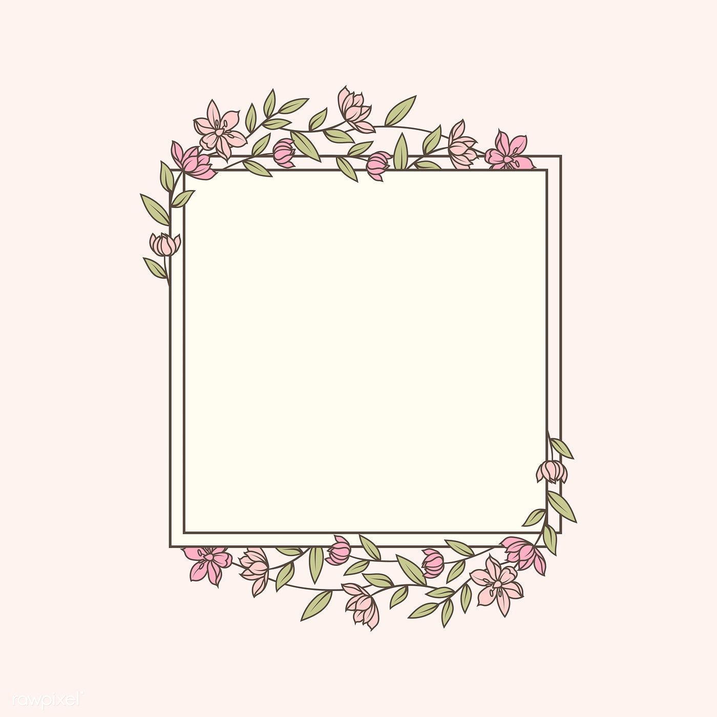 Detail Frame Flower Vector Nomer 9