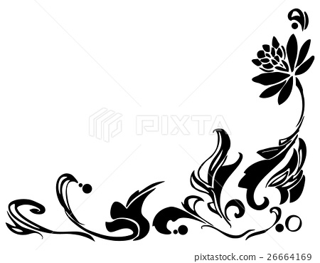 Detail Frame Flower Vector Nomer 10