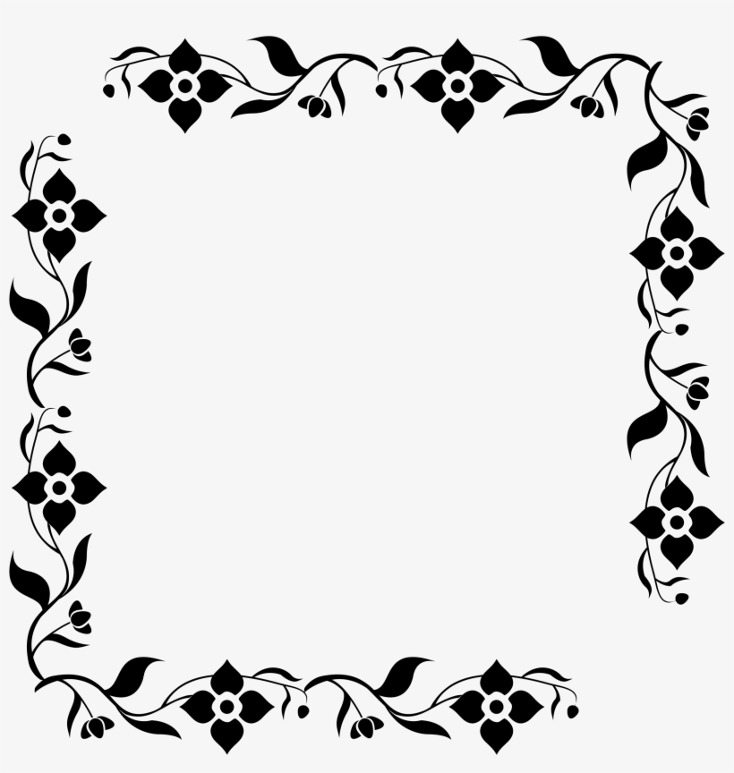 Detail Frame Flower Vector Png Nomer 47