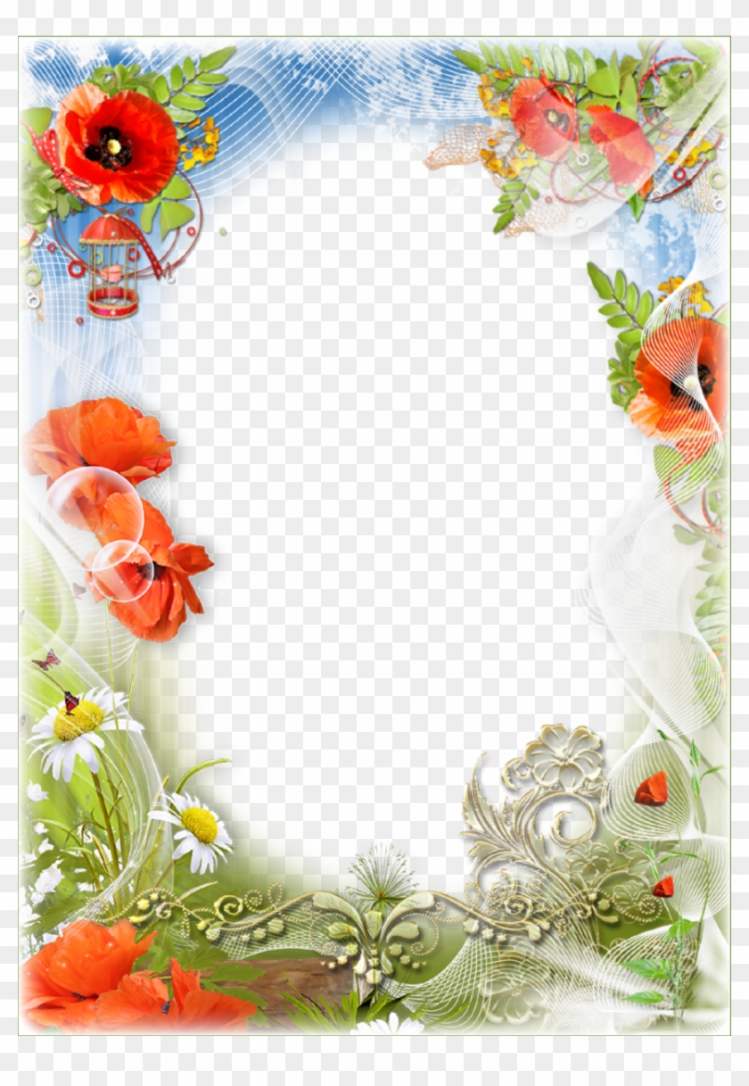 Detail Frame Flower Vector Png Nomer 56