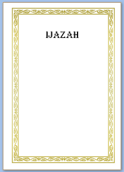 Detail Frame Ijazah Nomer 25