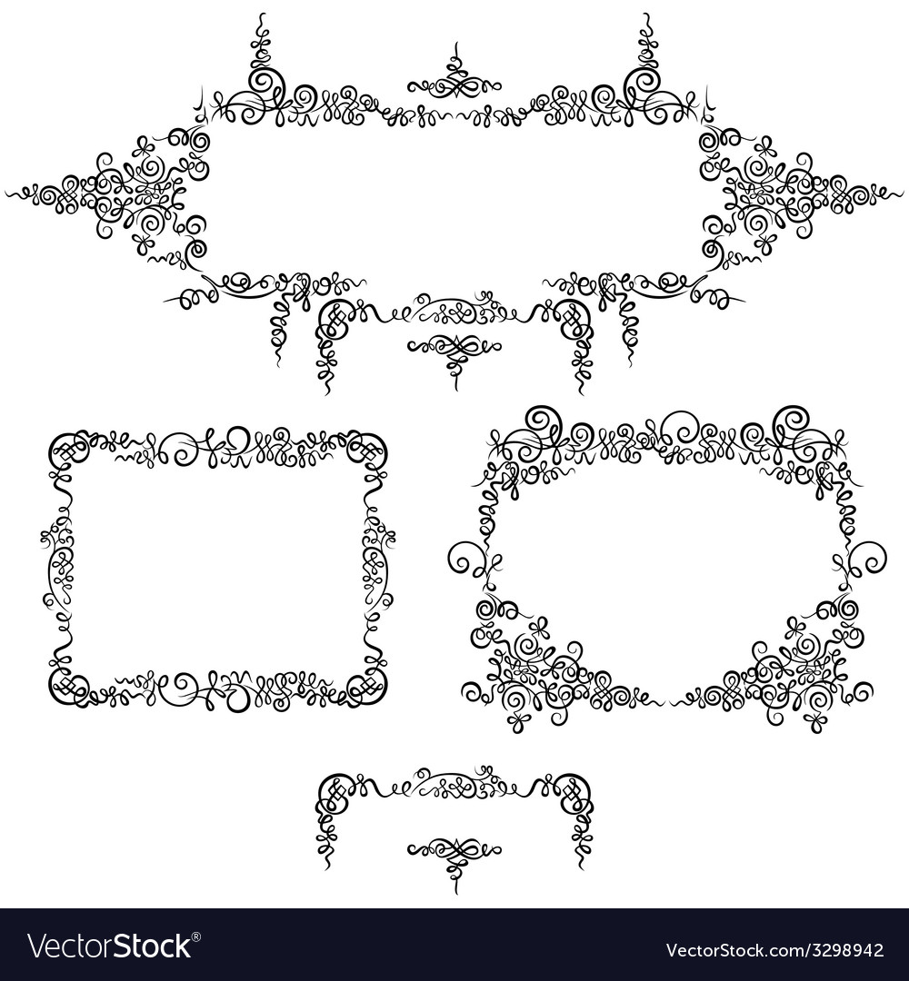 Detail Frame Kaligrafi Vector Nomer 28