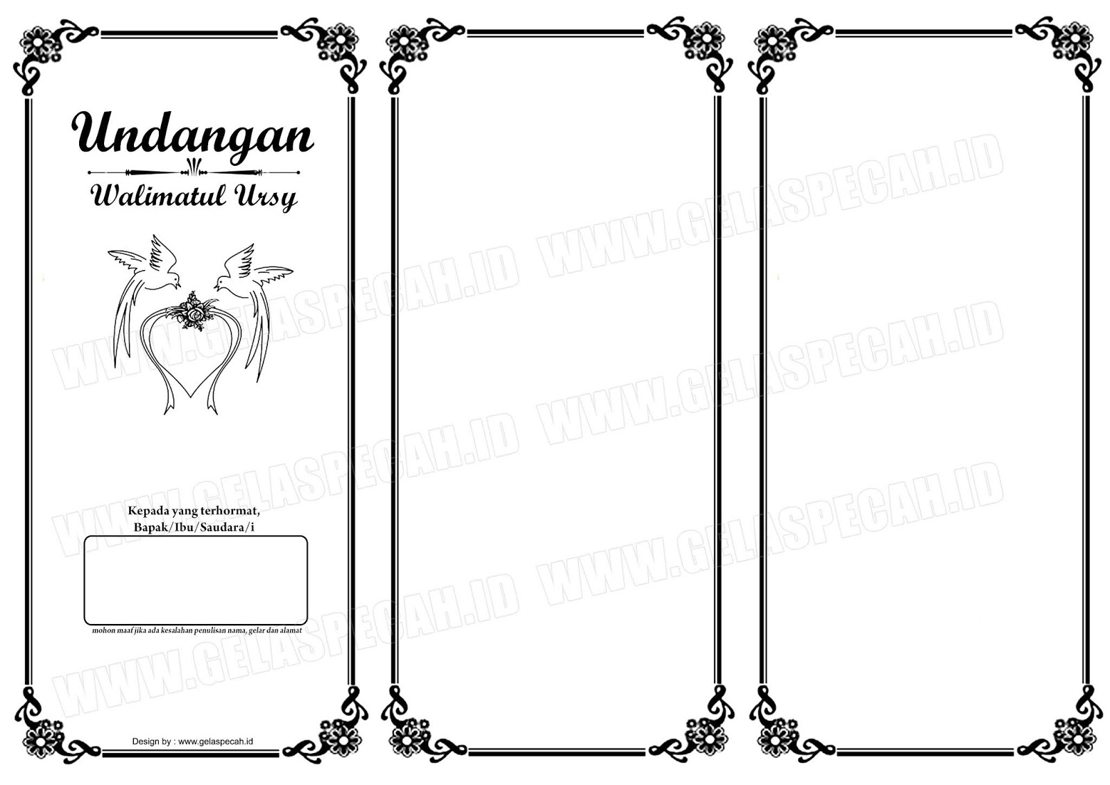 Detail Frame Undangan Walimah Nomer 15