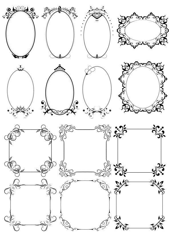 Detail Frame Vector Corel Nomer 12